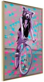 Poster  Extraordinary Cyclist  Cornice Quadri Cornice d'oro, Larghezza x Altezza Home decor 30x45