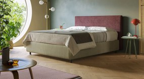 Sara sommier con giroletto contenitore in tessuto impermeabile T02 panna