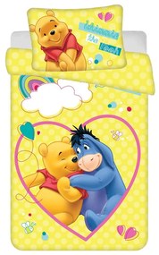 Set copripiumino e federa da bambini giallo in cotone per culla 135x100 cm WTP "Smile" – Jerry Fabrics