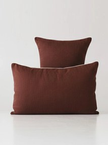 Set di 2 federe in lino Chocolate White