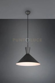 Enzo sospensione doppio cono metallo nero d. 35cm 1 luce attacco e27