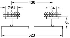 GROHE 41166000 - Barra porta asciugamani 522 mm cromo lucido