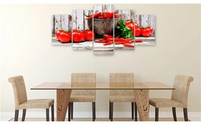 Quadro Red Vegetables (5 Parts) Wood Wide