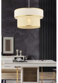 Lampadario a cavo ERO 1xE27/60W/230V crema/oro
