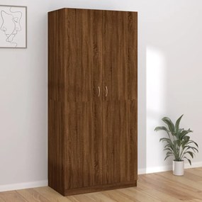 Armadio Rovere Marrone 90x52x200 Cm İn Legno Multistrato /