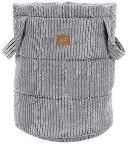 Cesta per giochi da bambino grigia in tessuto ø 39x50 cm – Meowbaby