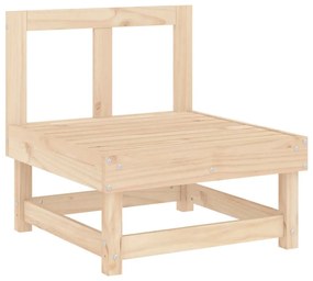 Set salotto da giardino 7 pz in legno massello di pino