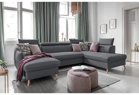 Divano letto angolare grigio scuro (angolo destro) Sweet Harmony - Miuform