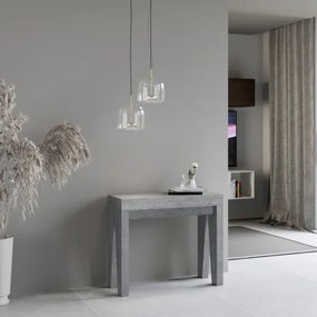 Consolle 90x40 cm allungabile a 196 cm NAXY SMALL Cemento