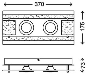 Briloner 3552-022 - Plafoniera LED PURISTA 2xLED/5W/230V