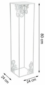 Portafiori 80x24 cm bianco