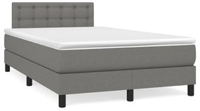 Letto A Molle Materasso E Led Grigio Scuro 120x190cm İn Tessuto /