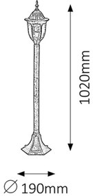 Rabalux 8375 - Lampada da esterno MILANO 1xE27/60W/230V