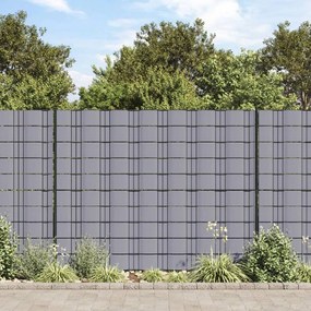 Recinzione Frangivento 4 Pz İn Pvc 35x0,19m Grigio Chiaro Opaco /