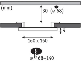 Paulmann 79948 - LED/12W IP44 Faretto da incasso per bagno VARIFIT 230V