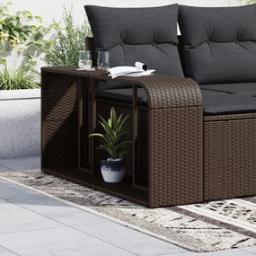 Scaffali Portaoggetti 2 Pz Marrone İn Polyrattan /