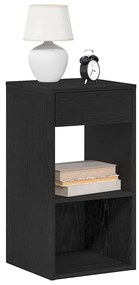 Comodini Con Cassetto 2 Pz Rovere Neri 35x34x66,5 Cm /