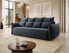 Divano blu allungabile/con contenitore e rivestimento in ciniglia 242 cm Weltton – ELTAP