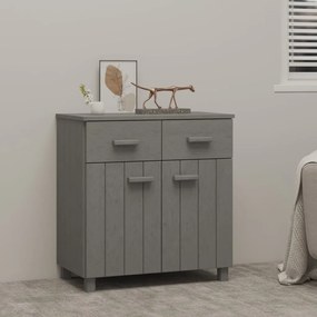 Credenza hamar grigio chiaro 79x40x80 cm legno massello di pino