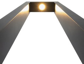 Lampada Da Terra Moderna Per Esterno Metallo Grafite Luce Led 25W Ip65