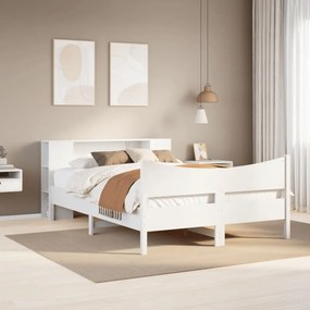 Giroletto Senza Materasso Bianco 160x200 Cm Legno Massello Pino /