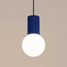 Sollux SL.1739 - Lampadario a sospensione con filo HALO 1xG9/8W/230V diametro 12 cm blu