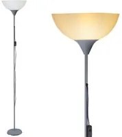 Lampada Piantana da Terra 180cm Design Moderno Paralume E27 40W Metallo Grigio