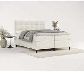 Letto boxspring crema con contenitore 140x200 cm Urbaneo - Maison de Rêve