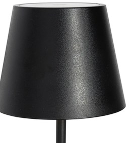 Lampada da tavolo nera con LED dimmerabile e ricaricabile IP54 - Murdock