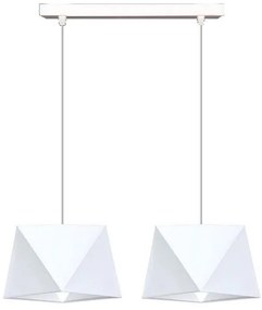 Lampadario a sospensione con filo DIAMENT 2xE27/60W/230V bianco