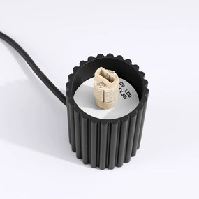 Lampada da tavolo nera con paralume in vetro (altezza totale 19 cm) Orbital – Sollux