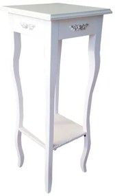 Colonna FRANCESCA in legno arte povera con struttura in pioppo BIANCO E ARGENTO