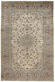 Kashan Tappeto 360x240 Beige (Iran) Annodato A Mano