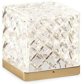 Lampada da tavolo magia, nero e oro spazzolato led 4,5w 383lm 3000k...