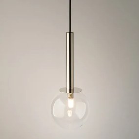 Lampadario a sospensione con filo DAISY 1xG9/12W/230V diametro 14 cm cromo lucido/nero/limpido