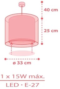 Dalber 41192 - Lampadario per bambini RAINBOW 1xE27/15W/230V multicolore