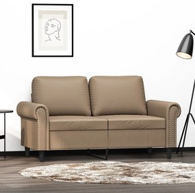 Divano A 2 Posti Cappuccino 140 Cm İn Similpelle /