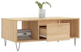 Tavolino salotto rovere sonoma 90x50x36,5 cm legno multistrato