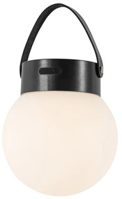 Lampada a sospensione da esterno nera incl. LED dimmerabile a 3 livelli solare - Cornelia