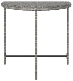Tavolo da giardino grigio 80x50x75 cm in polyrattan