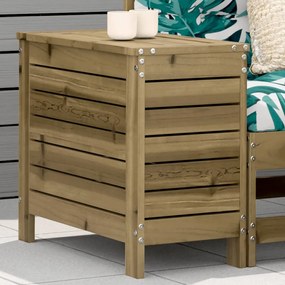 Poggiapiedi Da Giardino 62x31,5x52 Cm Legno Impregnato Di Pino /