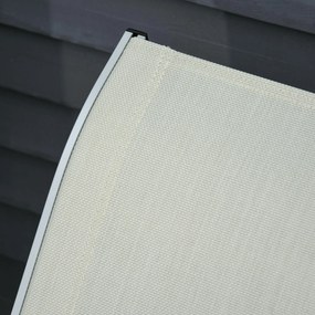 Set 2 Lettini Prendisole da Giardino 61x165x63 cm in Alluminio e Textilene Beige...