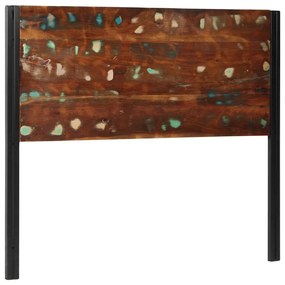 Testiera 120 Cm İn Legno Massello Di Recupero E Ferro /