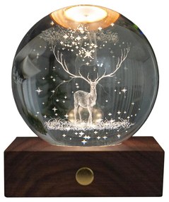 Decorazione luminosa marrone scuro con ricarica USB Amber – Gingko