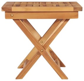 Sdraio 2 pz con Tavolo e Cuscino in Legno Massello di Teak