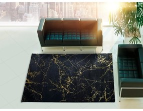 Tappeto nero , 80 x 150 cm Gold Marble - Universal