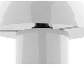 Lampada da tavolo bianca con paralume in metallo (altezza 20 cm) Fat Mushroom - Leitmotiv