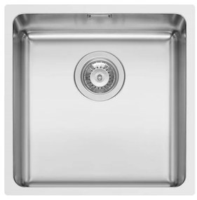 Lavello sottotop 1 vasca PYRAMIS Lume inox L 40 x L 40 cm argento