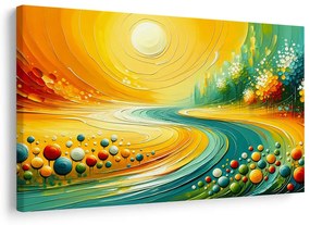 Quadro su tela – Flusso di luce e acqua