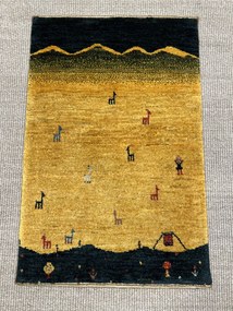 Loribaft Tappeto persiano 60 x 90 Giallo (Iran) Annodato A Mano